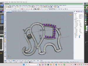 Elephant pendant 3Dプリントモデル