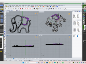 Elephant pendant 3Dプリントモデル