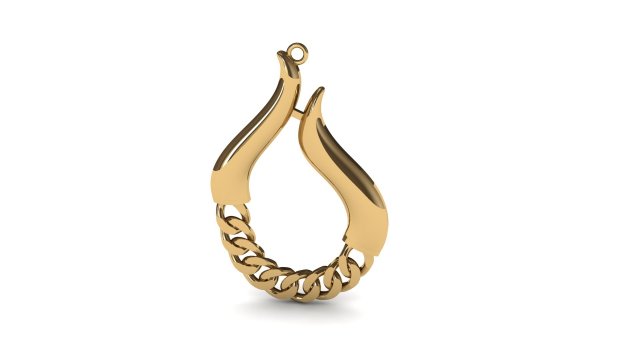 Half set necklace 3D 프린트 모델 .c4d .max .obj .3ds .fbx .stl .blend 