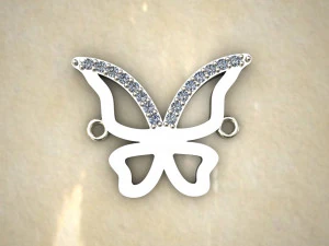 Butterfly Pendant 3D Print Model