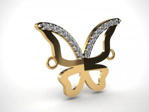 Butterfly Pendant 3D Print Model