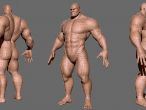 BaseMesh Collection Male Female Muscular man 3D Модель