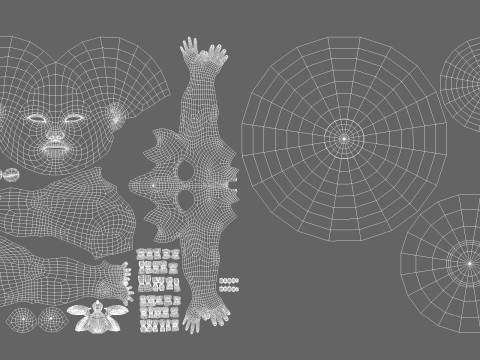 BaseMesh Collection Male Female Muscular man 3D Модель