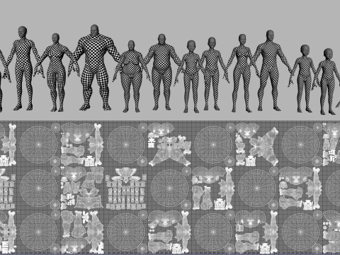 13 BaseMesh Collection 3D Model