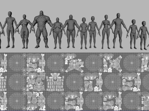 13 BaseMesh Collection 3D Model