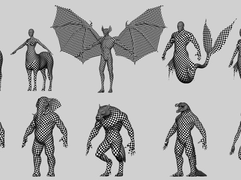 10 Mythical Creatures 3D Model