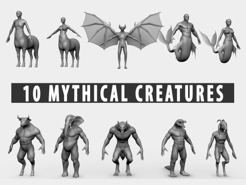 10 Mythical Creatures Modelo 3D