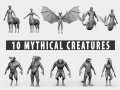 10 Mythical Creatures 3D Model