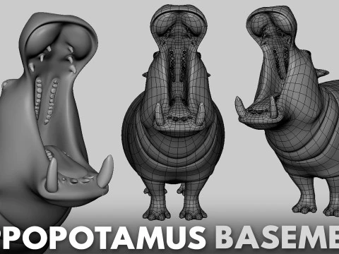16 Wild Animals BaseMesh 3D Model