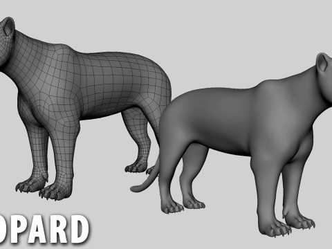 16 Wild Animals BaseMesh 3D Модель