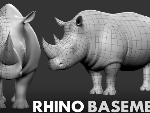 16 Wild Animals BaseMesh 3D Model