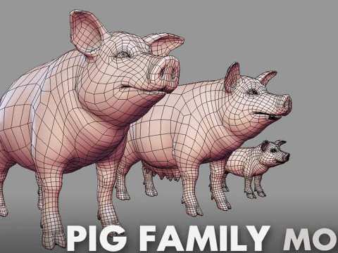 19 Domestic Animal 3D Model