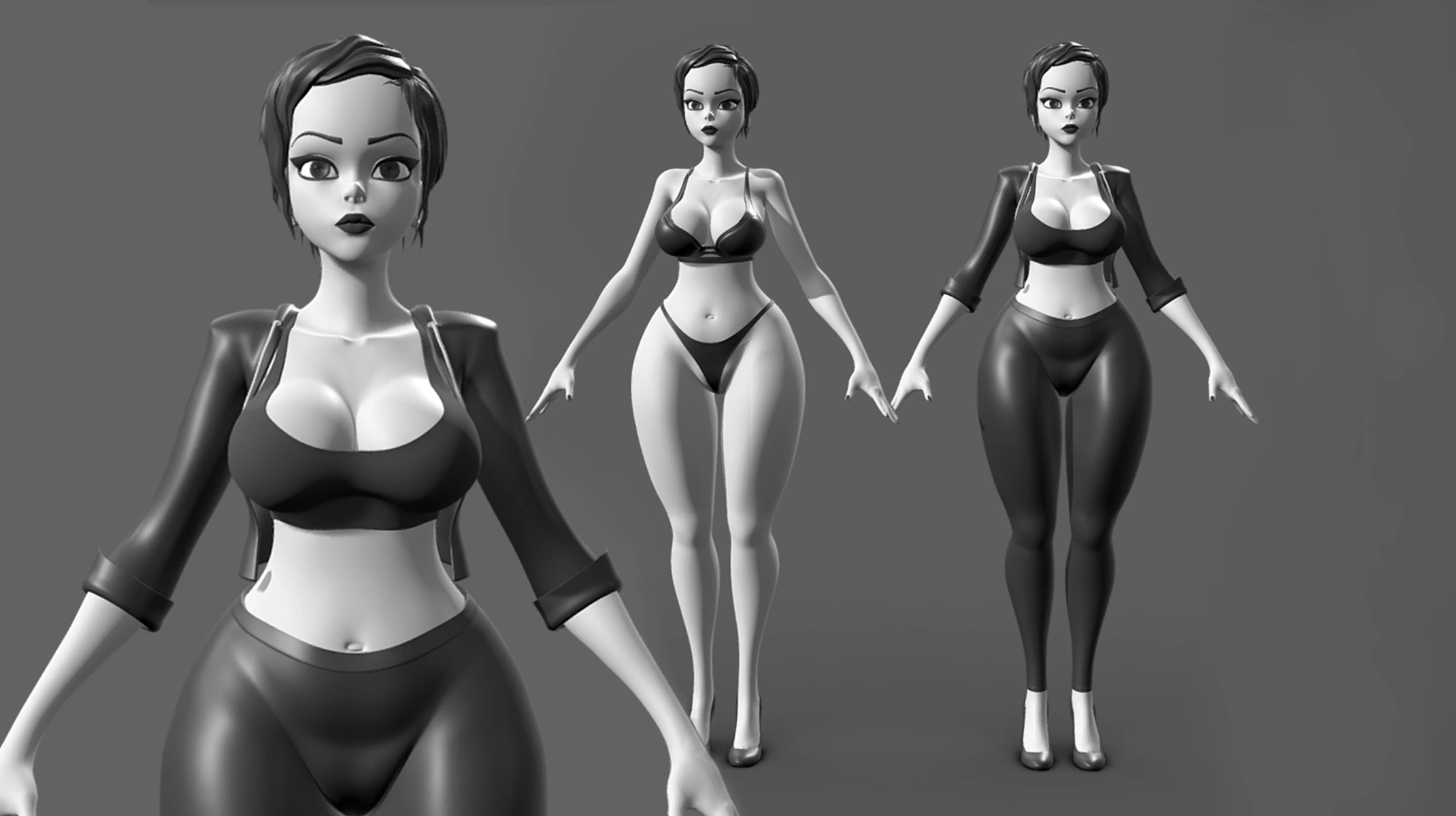 Female Anatomy BaseMesh - Topology UV map 3D Model .c4d .max .obj .3ds .fbx .stl .blend 