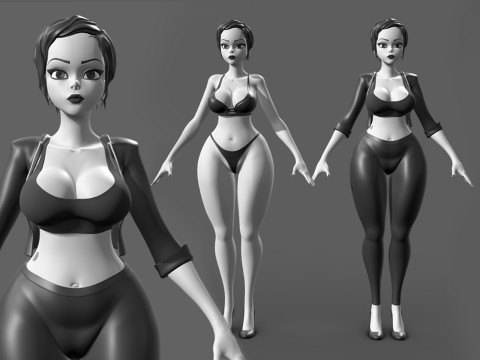 Female Anatomy BaseMesh - Topology UV map 3D 模型
