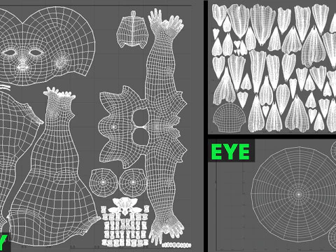 Female Anatomy BaseMesh - Topology UV map 3D Model