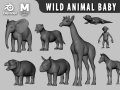Wild Animal Baby - Topology UV Map 3D Модель