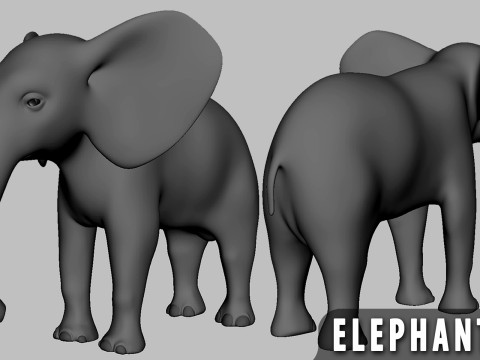 Wild Animal Baby - Topology UV Map Modello 3D