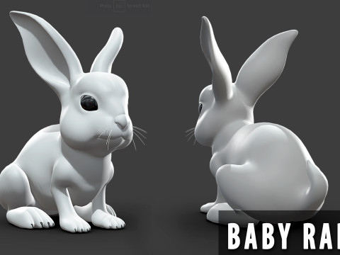 Baby Animals Domestic - Topology UV Map 3D 模型