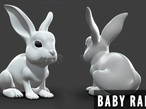 Baby Animals Domestic - Topology UV Map 3D Model