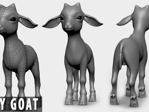 Baby Animals Domestic - Topology UV Map 3D 模型