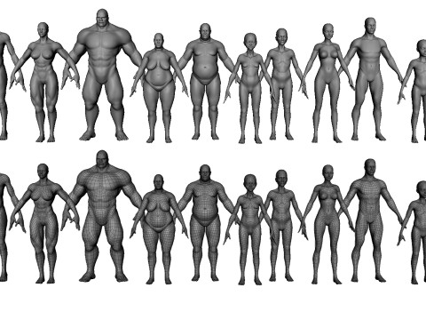 Ultimate Basemesh Collection - - Topology UV Map 3D Model