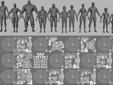 Ultimate Basemesh Collection - - Topology UV Map 3D Model