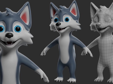 10 Wild Animals Cartoon - Topology Uv Map 3D Modell