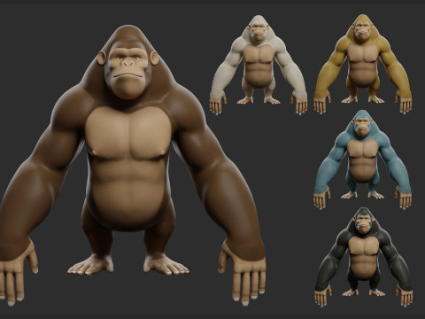 Gorilla - Stylized - Cartoon 3D 模型