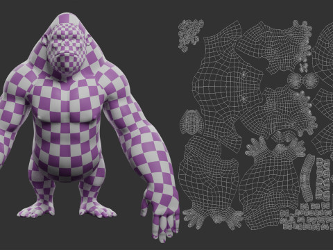Gorilla - Stylized - Cartoon 3D Model