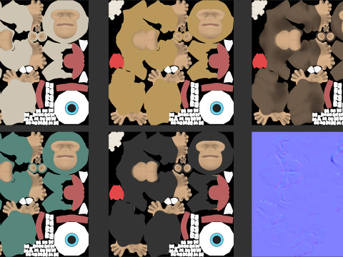 Gorilla - Stylized - Cartoon 3D Model