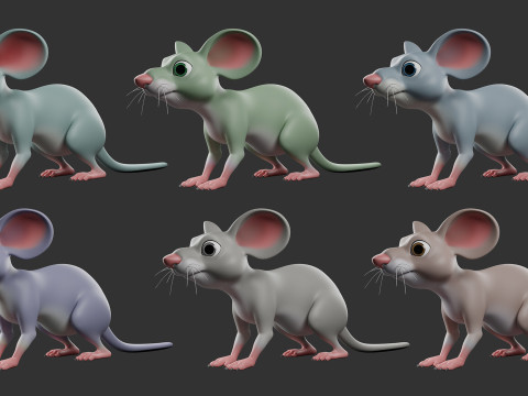 Mouse - Stylized - Cartoon 3D Model