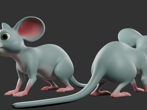 Mouse - Stylized - Cartoon 3D Model