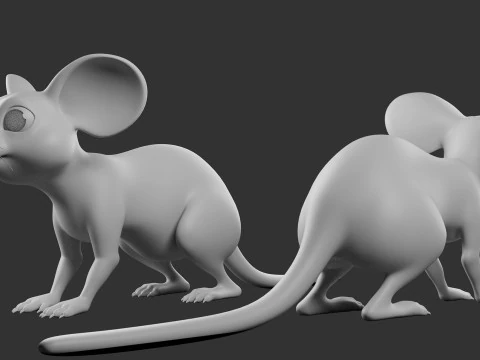 Mouse - Stylized - Cartoon 3D Model