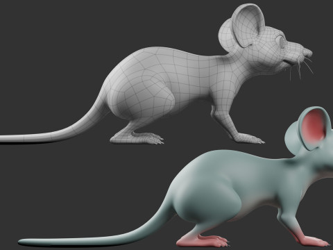 Mouse - Stylized - Cartoon 3D Model
