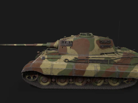 Tiger II Tank 3D Model
