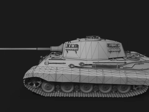 Tiger II Tank 3D Model