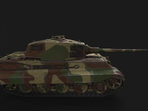 Tiger II Tank 3D Model