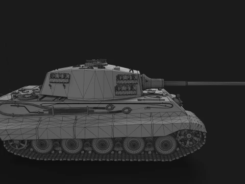 Tiger II Tank 3D Model