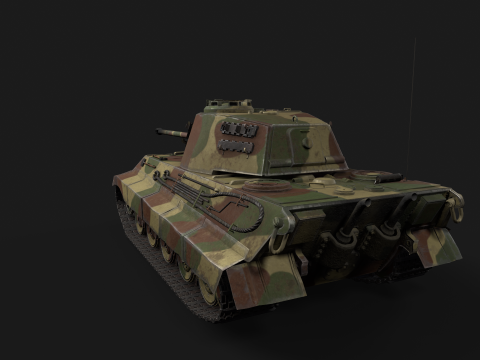 Tiger II Tank 3D Модель
