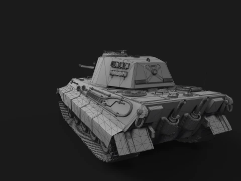Tiger II Tank 3D Model