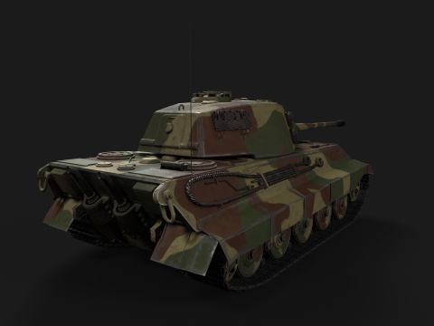 Tiger II Tank 3D Модель