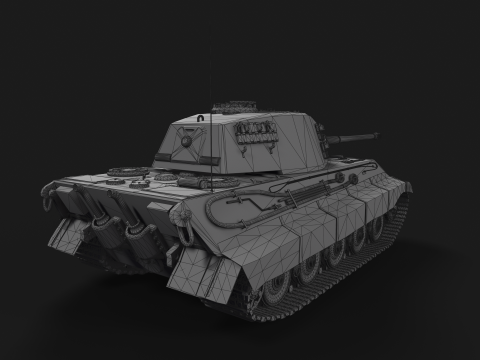 Tiger II Tank 3D Модель