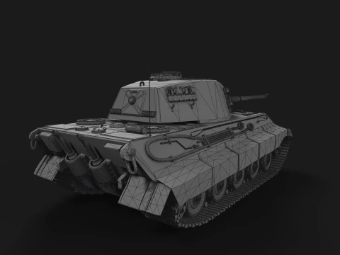 Tiger II Tank 3D Model