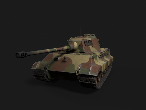 Tiger II Tank 3D Модель