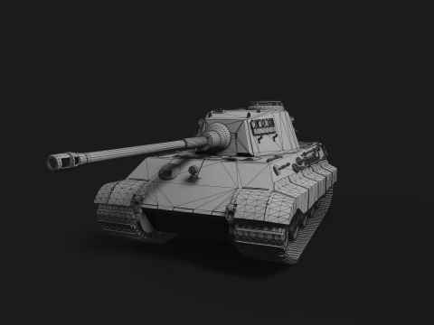 Tiger II Tank 3D Модель