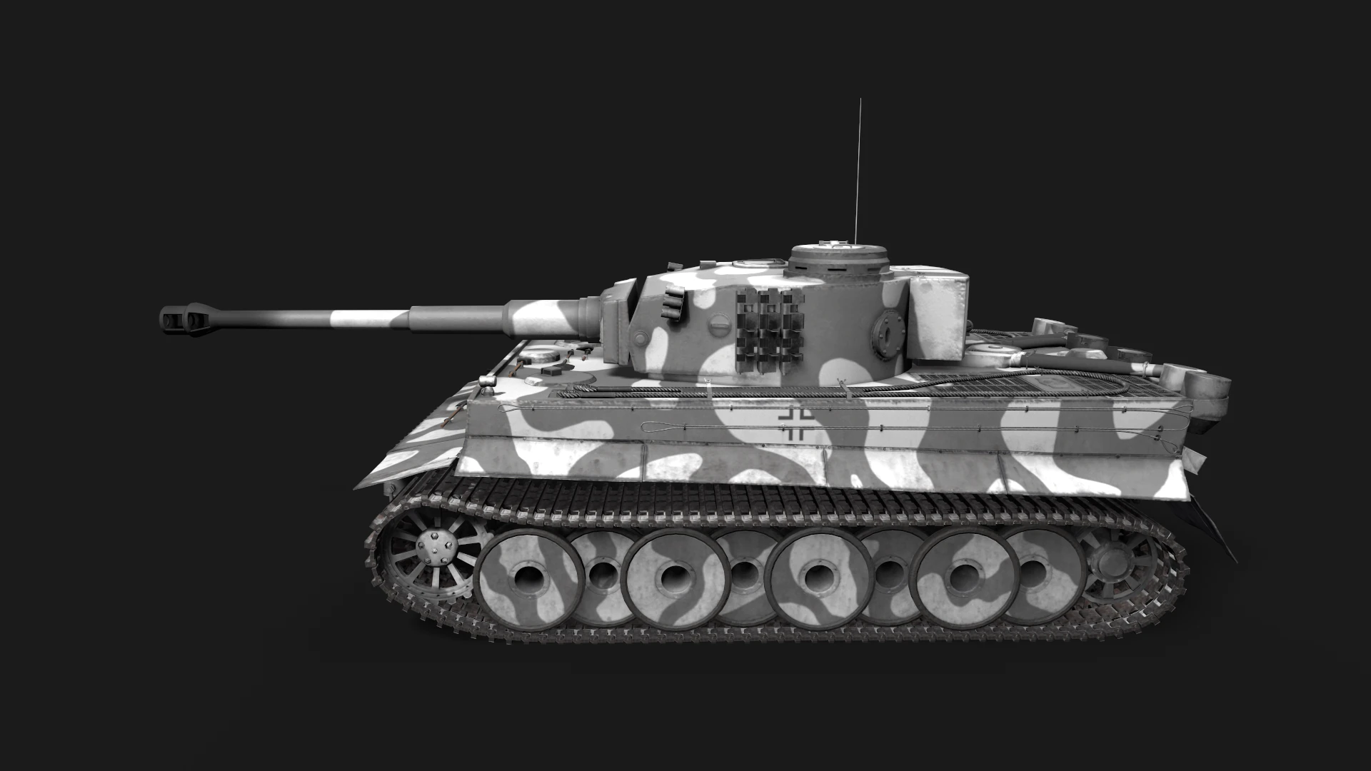 Tiger Tank 3D Model .c4d .max .obj .3ds .fbx .stl .blend