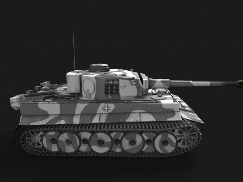 Tiger Tank 3D मॉडल