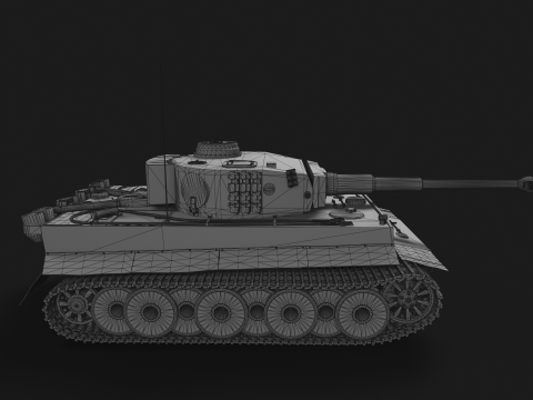 Tiger Tank 3D मॉडल