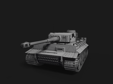 Tiger Tank 3D मॉडल