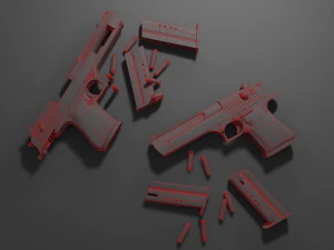 Desert Eagle Pistol 3D Model